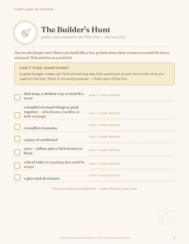 The Builder's Hunt scavenger hunt page.